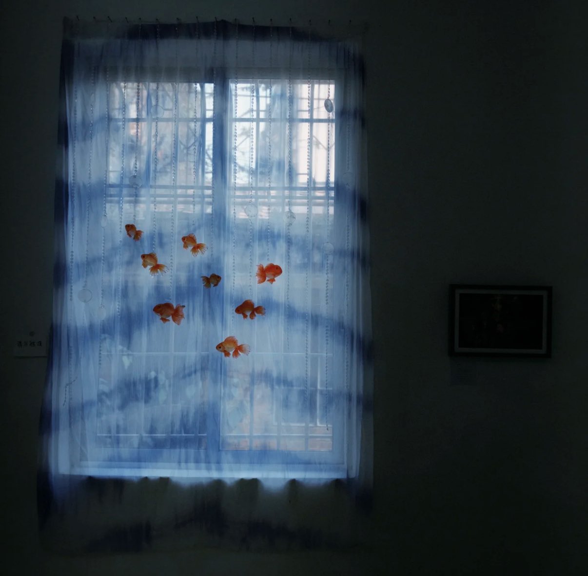 Handmade Goldfish curtains.（Includes: goldfish, curtain fabric）