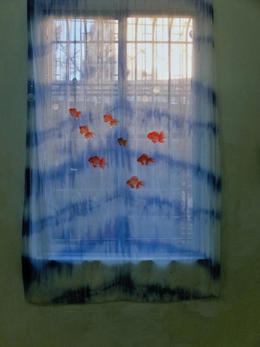 Handmade Goldfish curtains.（Includes: goldfish, curtain fabric）